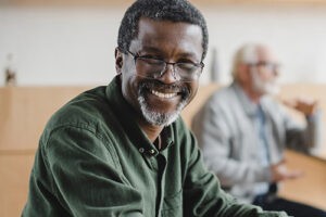 Smiling Older African American Man